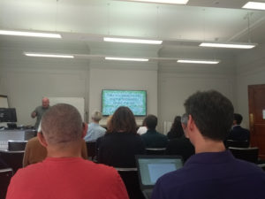 Dr Phil Murgatroyd presenting.