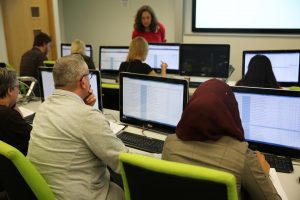 Professor Michaela Mahlberg providing guidance on CLiC.