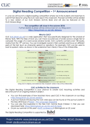 CLiC Digital Reading Competition coming up!