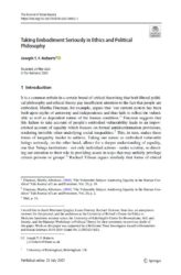 Taking Embodiment Seriously in Ethics and Political Philosophy